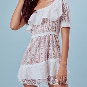 For Love and Lemons “Lovebird Lace” minidress